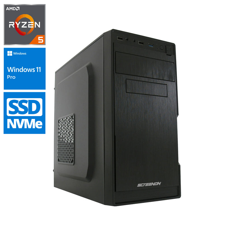 Budget Office PC - Ryzen 5 - 1TB NVME SSD - 16GB RAM - Radeon Vega 7 - Windows 11 Pro