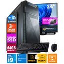 ScreenON - Intel Core i9 - 2TB M.2 SSD - 64GB RAM - RTX 3070 - Allround Office PC - Inclusief Norton 360 & USB SD Card Reader + WiFi & Bluetooth