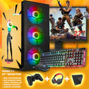 Screenon - Complete Fortnite Gaming PC sets - (Game PC + 27 inch monitor + keyboard + mouse + controller)