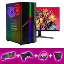 ScreenON - Gaming Set - X10099 - V1 (GamePC.X10099 + 24 Inch Monitor + Toetsenbord + Muis) + WiFi & Bluetooth