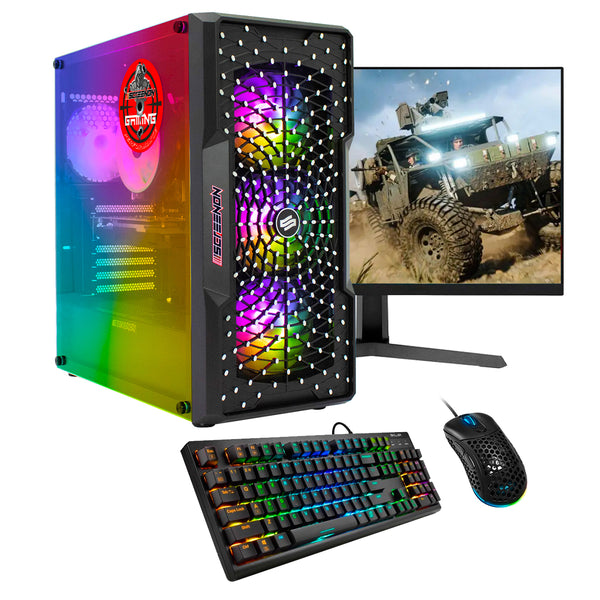 Screenon - Gaming Set - Y54196 - V1 (Gamepc.y54196 + 24 inch monitor + keyboard + mouse)