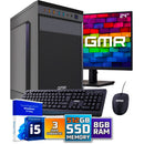 Intel Compleet PC + 24" Monitor + Muis & Toetsenbord | Intel Core i5 | 16 GB DDR4 | 500 GB SSD | RTX 3050 | Windows 11 Pro + WiFi & Bluetooth