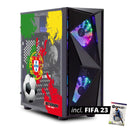 ScreenON - FIFA 23 Gaming PC Set + gratis FIFA 23 game cadeau – Portugal edition - (GamePC.FF23-V1106124 + 24 Inch Monitor + Toetsenbord + Muis + Game controller) - ScreenOn
