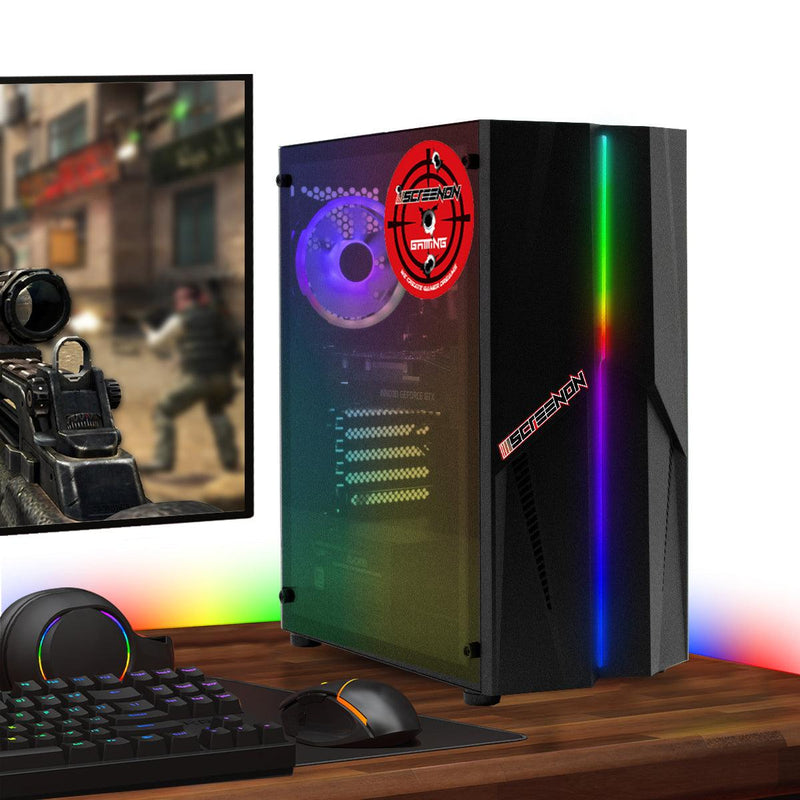 ScreenON - Game Computer / Gaming PC - Ryzen 5 - 500GB M.2 SSD - 16GB RAM - Intel Arc A380 - Game PC TX88547 - Windows 11 - ScreenOn