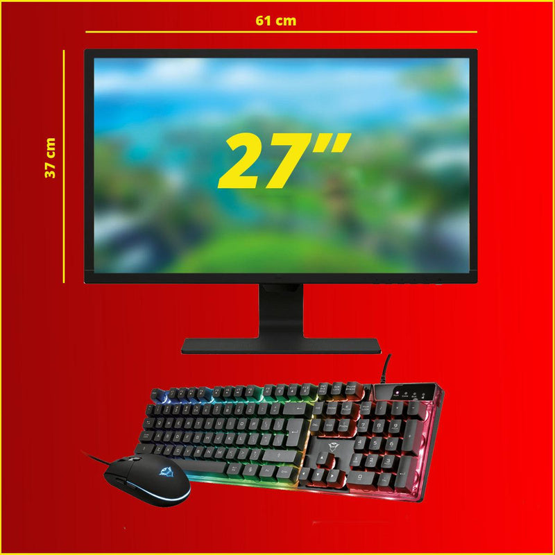 ScreenON - Gaming Set - K2 - Intel G6900 - 240GB M.2 SSD - UHD Graphics 710 - WiFi - (GamePC + 27 Inch Monitor + Toetsenbord + Muis) - ScreenOn