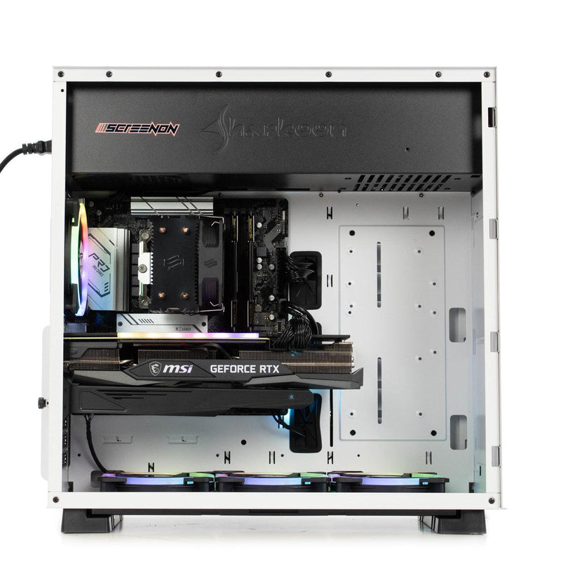 ScreenON - White Widow - Intel Core i9 - 480GB M.2 SSD + 1TB HDD - RTX 3060Ti - GamePC.X621828 - WiFi - ScreenOn